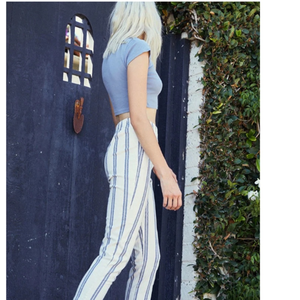 COPY - John Galt White & Blue Striped Tilden Pants